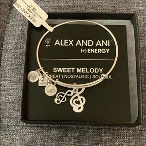 Alex and Ani Sweet Melody Charm Bangle - Silver